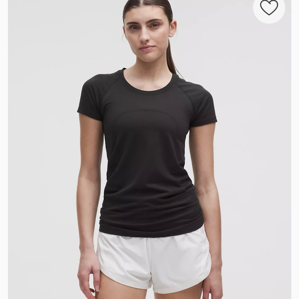 Like New Lululemon Athletica Swiftly Tech Black Short Sleeve T-Shirt